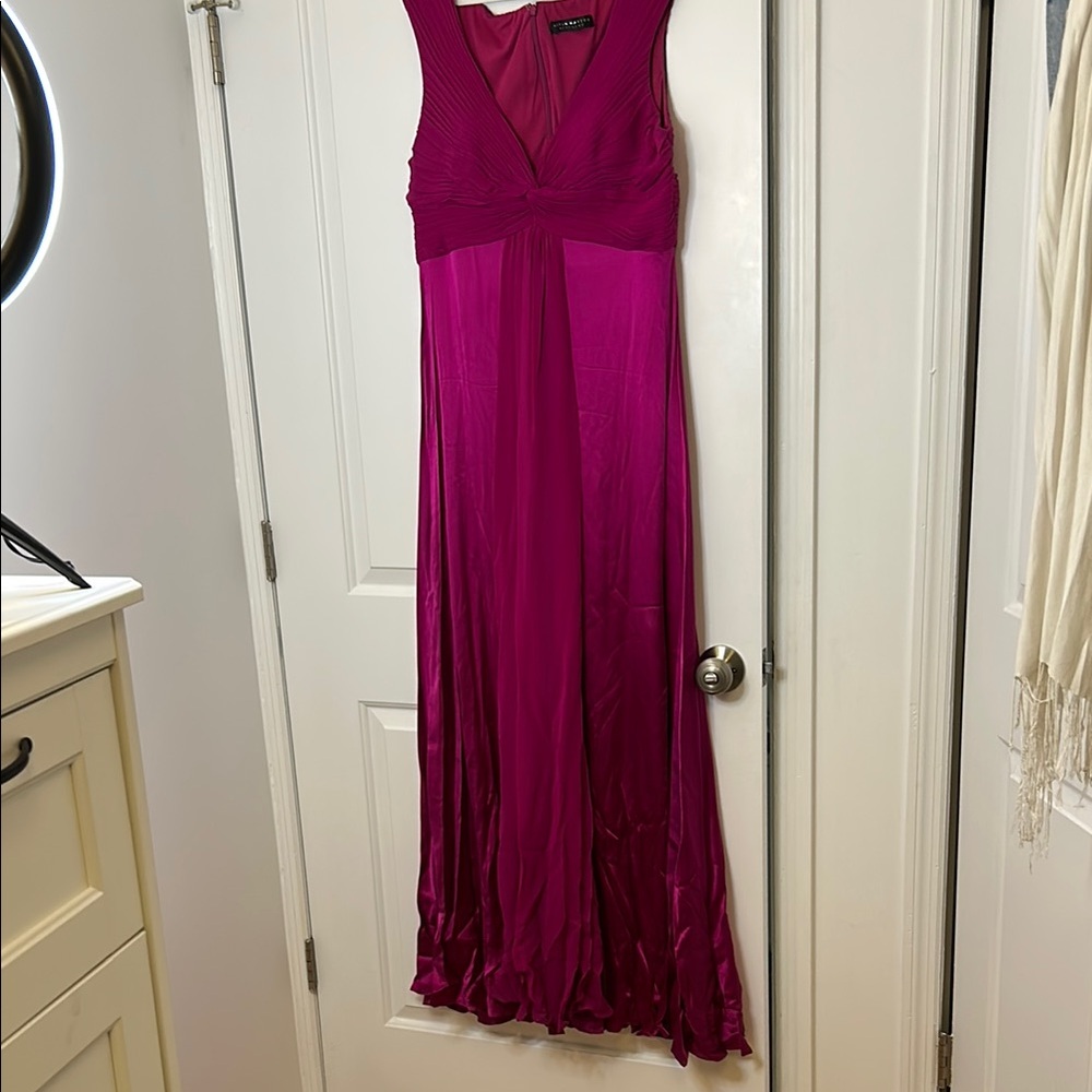 Aidan Mattox Fuchsia Maxi Dress